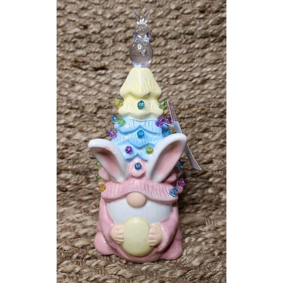 Lighted Easter Retro GNOME Tree Multicolor Tabletop Centerpiece Holiday Decor - Picture 1 of 6